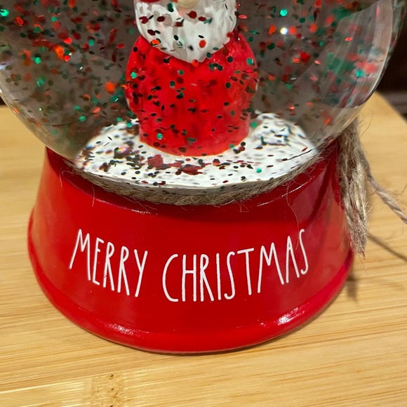 Rae Dunn MERRY CHRISTMAS Gnome Santa Green and Red Snow Globe Brand New!! - Picture 2 of 5